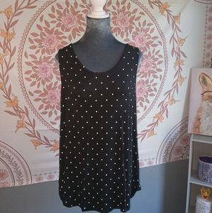 Old Navy Black And White Polka Dot Tank Top